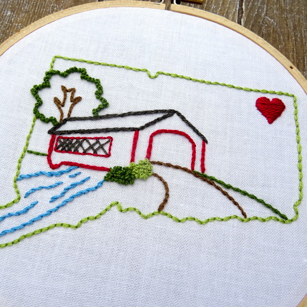Connecticut State Hand Embroidery Pattern