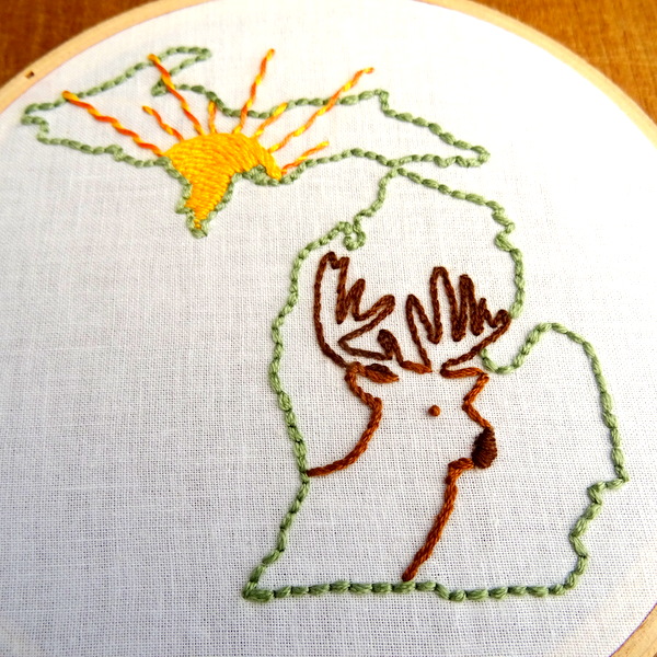 Michigan State Embroidery Pattern