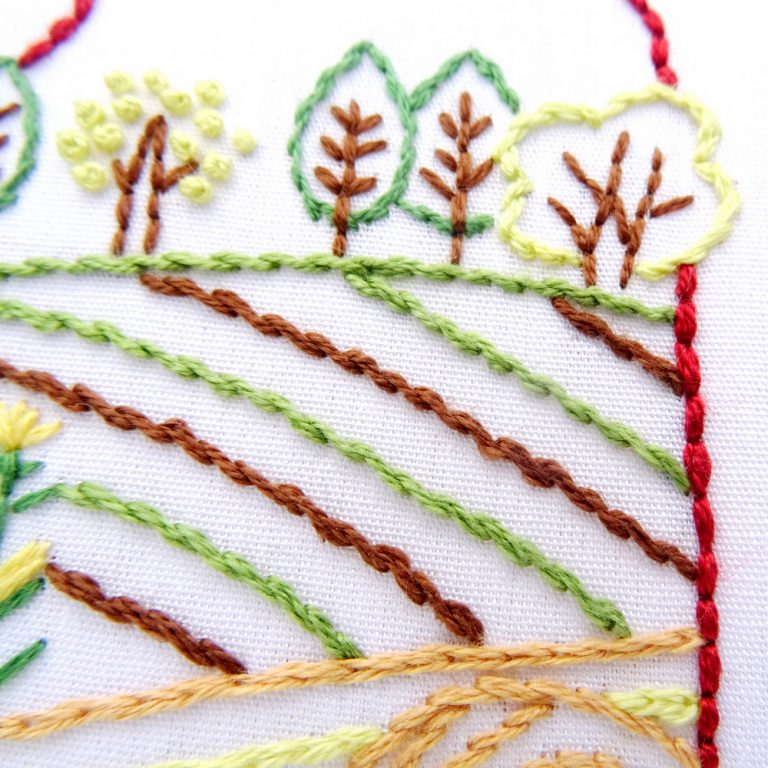 Illinois Hand Embroidery Pattern - Wandering Threads Embroidery
