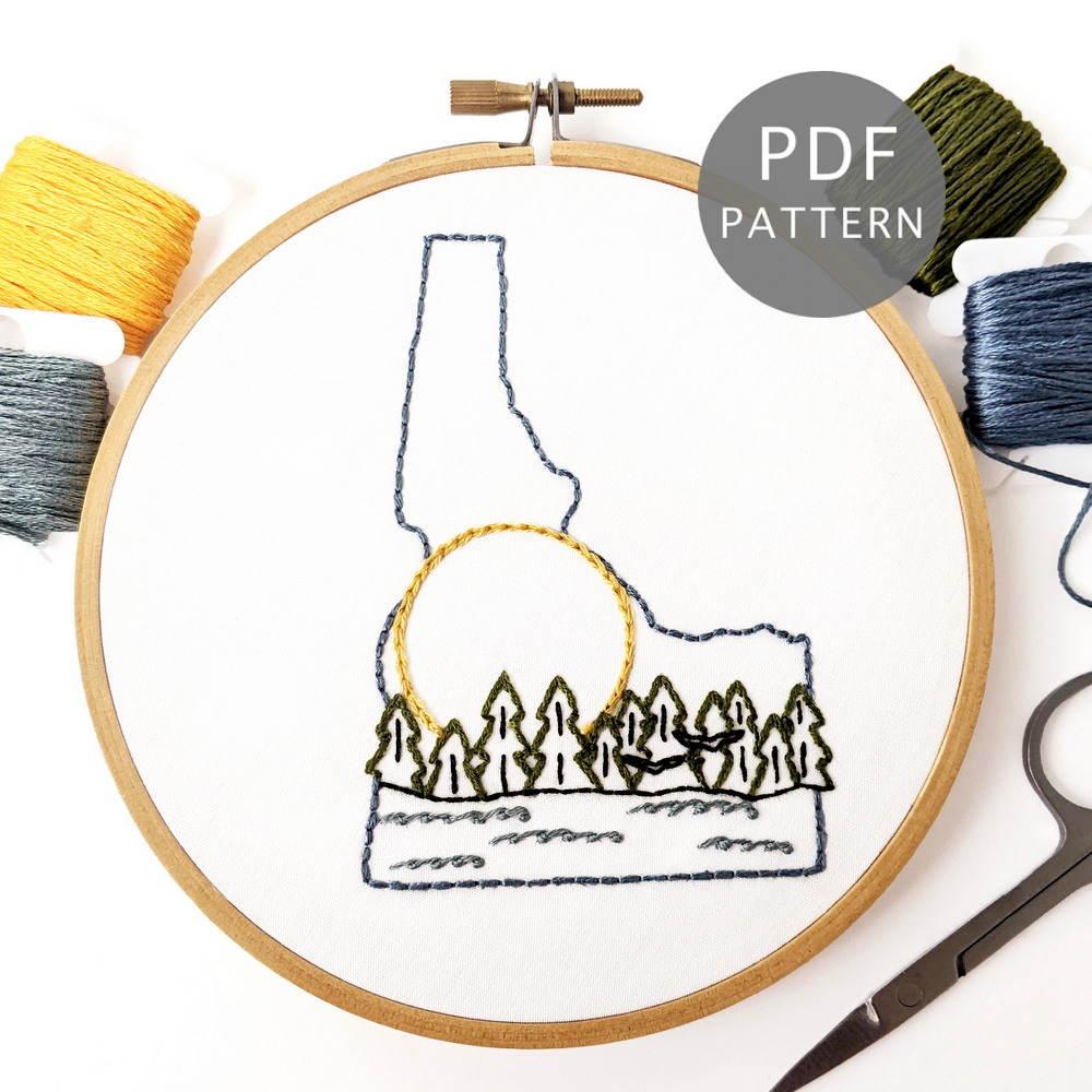 Idaho Hand Embroidery Pattern
