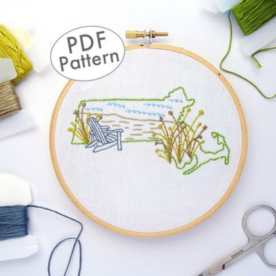 Massachusetts DIY Embroidery Pattern