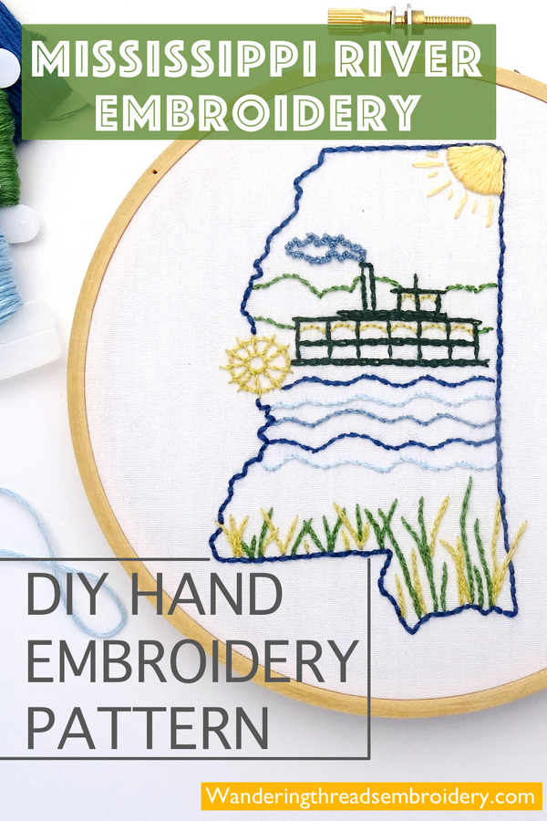 Mississippi Hand Embroidery Pattern