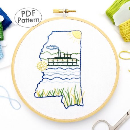 Mississippi Hand Embroidery Pattern