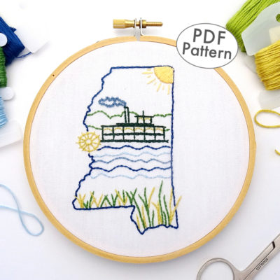Mississippi Hand Embroidery Pattern