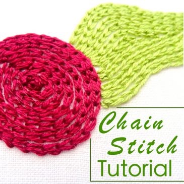 Chain Stitch Tutorial ~ Wanderingthreadsembroidery.com