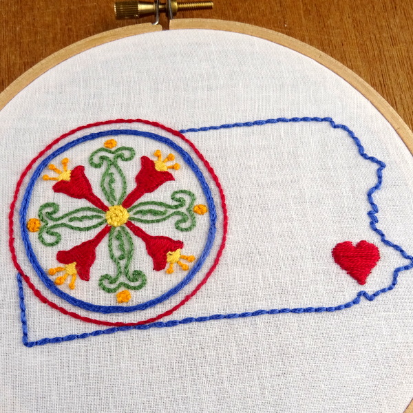 Pennsylvania State Embroidery Pattern