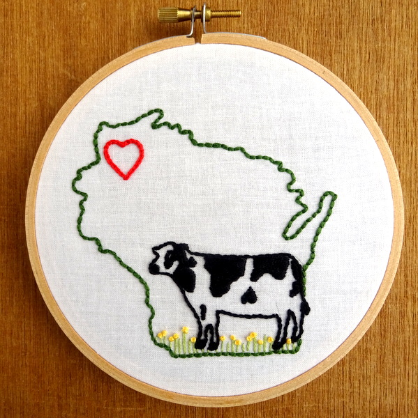 Wisconsin State Embroidery Pattern