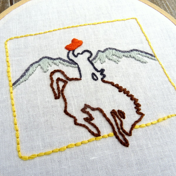 Wyoming State Hand Embroidery Pattern