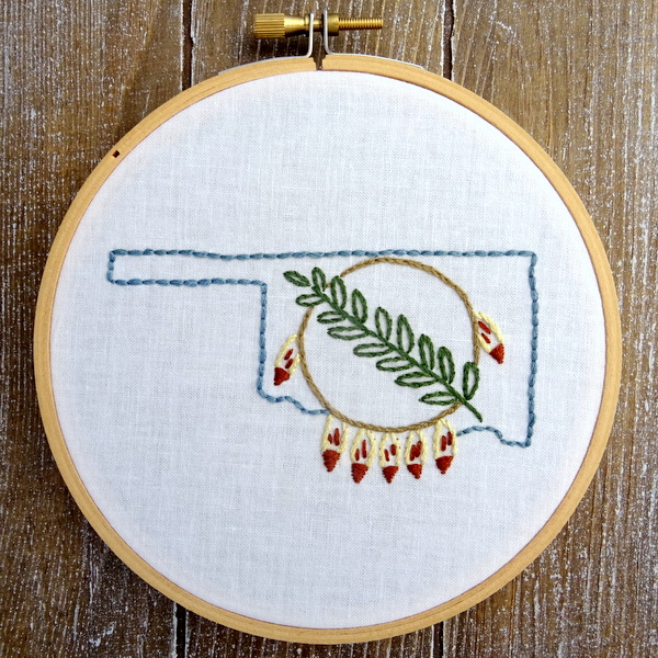 Oklahoma State Hand Embroidery Pattern