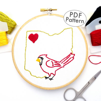 Ohio Hand Embroidery Pattern