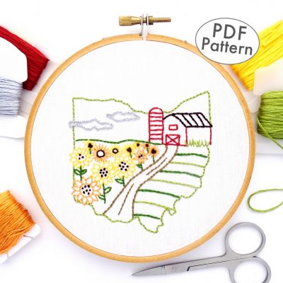 Ohio Hand Embroidery Pattern