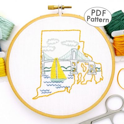 Rhode Island Hand Embroidery Pattern