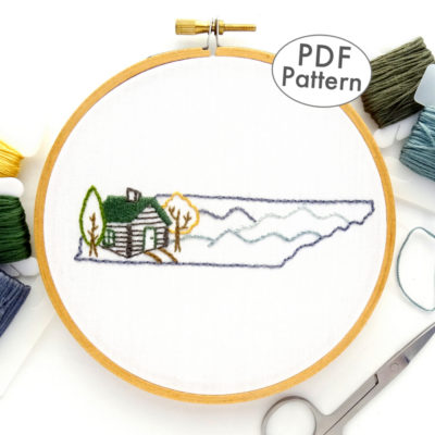 Tennessee Hand Embroidery Pattern