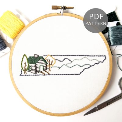 Tennessee Hand Embroidery Pattern