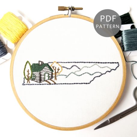Tennessee Hand Embroidery Pattern