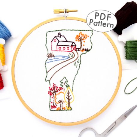 Vermont Hand Embroidery Pattern