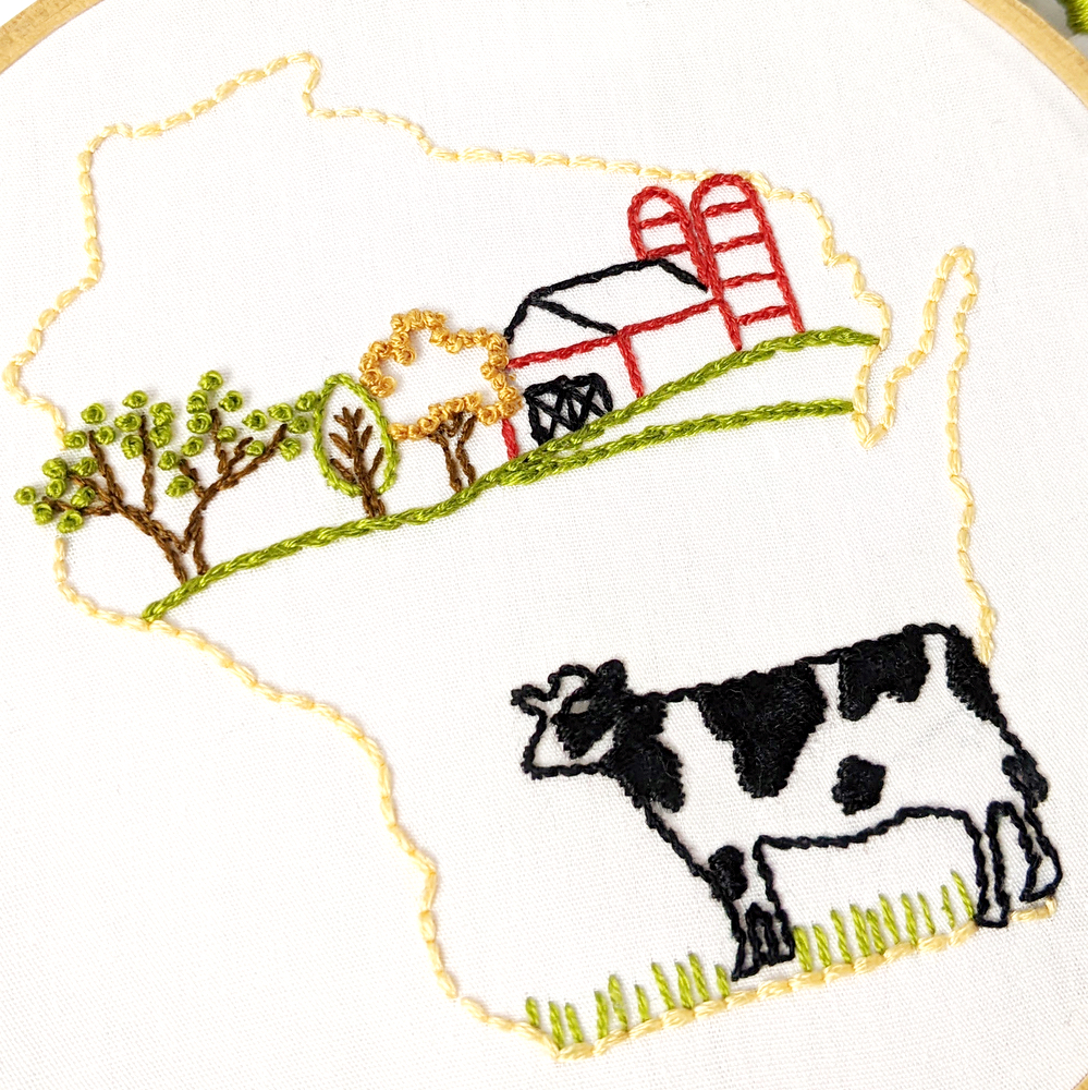 Wisconsin Hand Embroidery Pattern