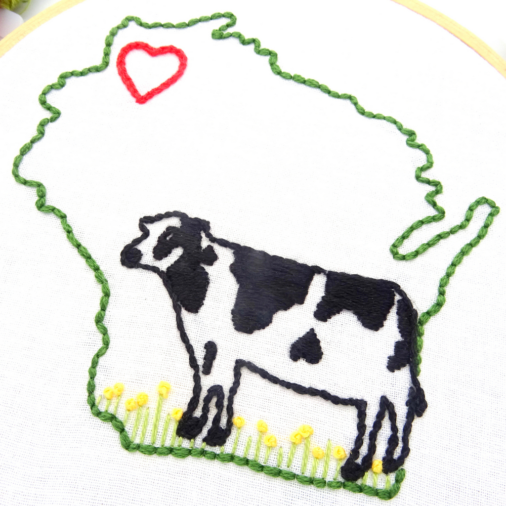 Wisconsin Hand Embroidery Pattern