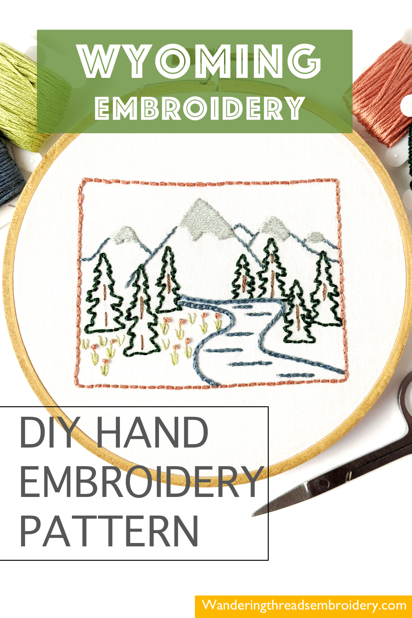 Wyoming Hand Embroidery Pattern