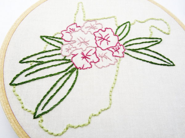 West Virginia State Embroidery Pattern