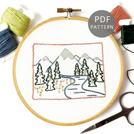 Wyoming Hand Embroidery Pattern