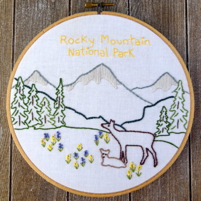 Rocky Mountain National Park Embroidery Pattern