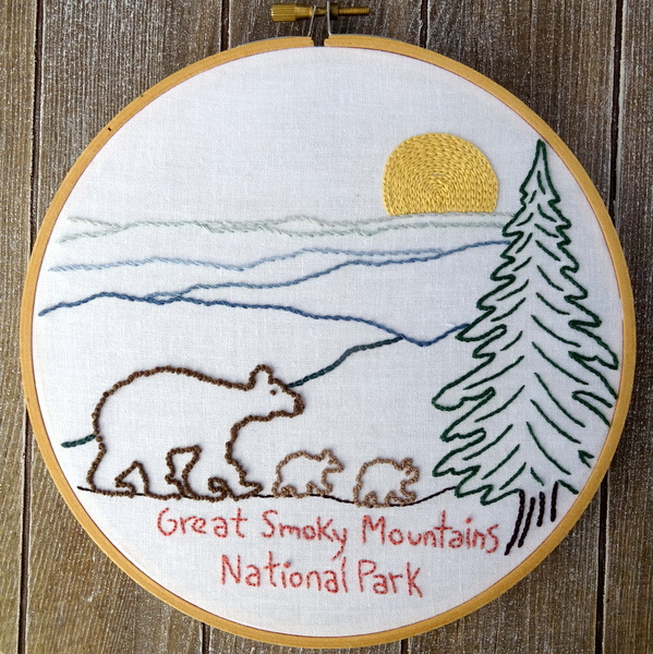 Great Smoky Mountains National Park Hand Embroidery Pattern