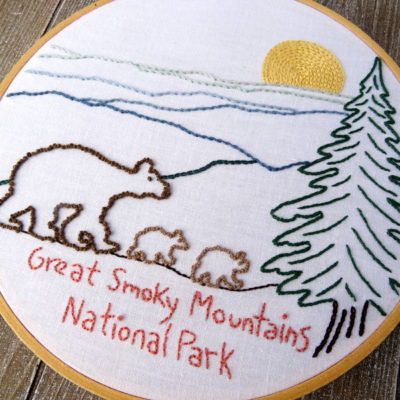Great Smoky Mountains National Park Hand Embroidery Pattern
