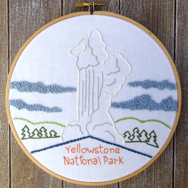 Yellowstone National Park Hand Embroidery Pattern