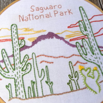 Saguaro National Park Hand Embroidery Pattern