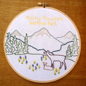 Rocky Mountain National Park Embroidery Pattern