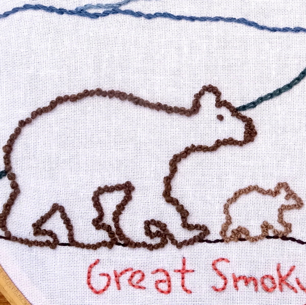 Great Smoky Mountains National Park Embroidery Pattern