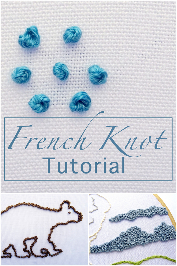 French Knot Tutorial ~ WanderingThreadsEmbroidery.com
