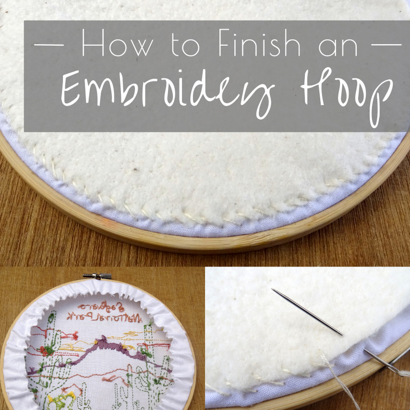 How to Finish an Embroidery Hoop