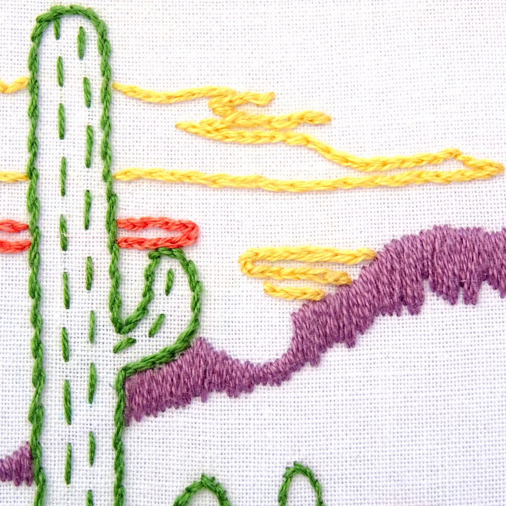 Saguaro National Park Hand Embroidery Pattern