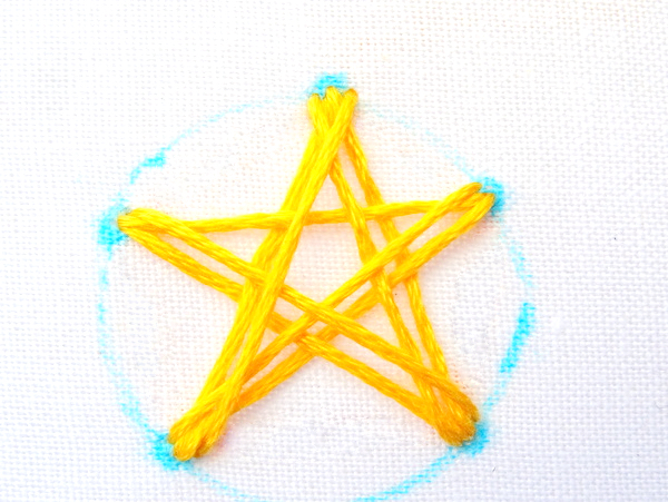 Star Stitch Tutorial ~ WanderingThreadsEmbroidery.com