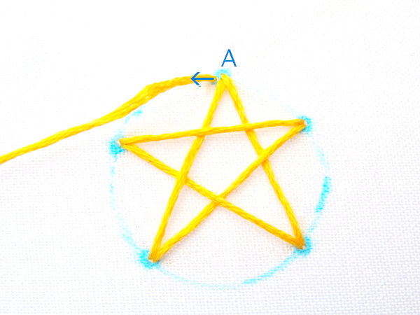 Star Stitch Tutorial ~ WanderingThreadsEmbroidery.com