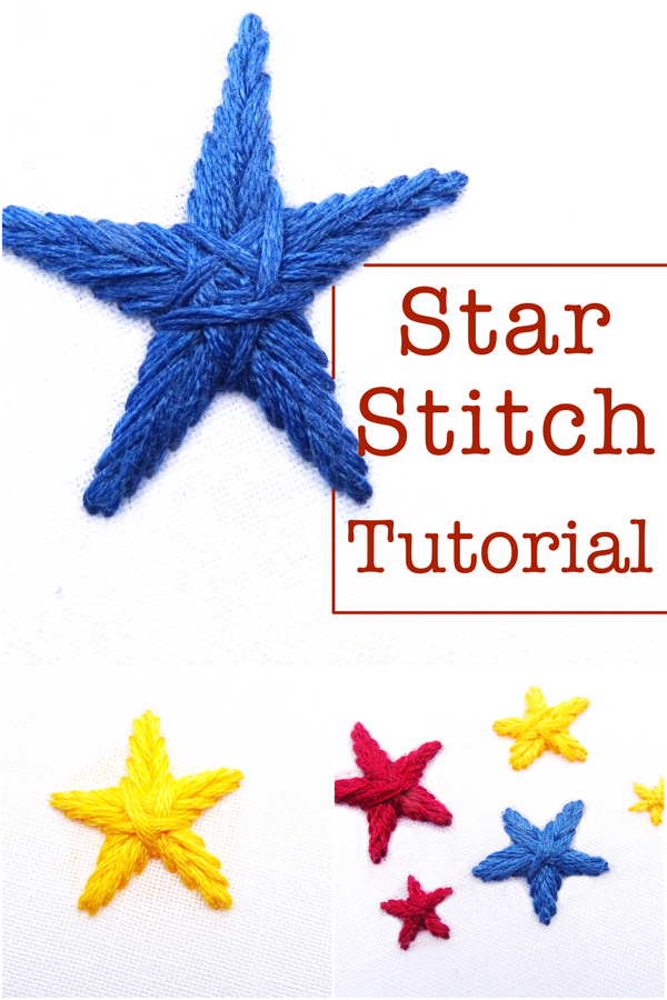 Star Stitch Tutorial ~ WanderingThreadsEmbroidery.com