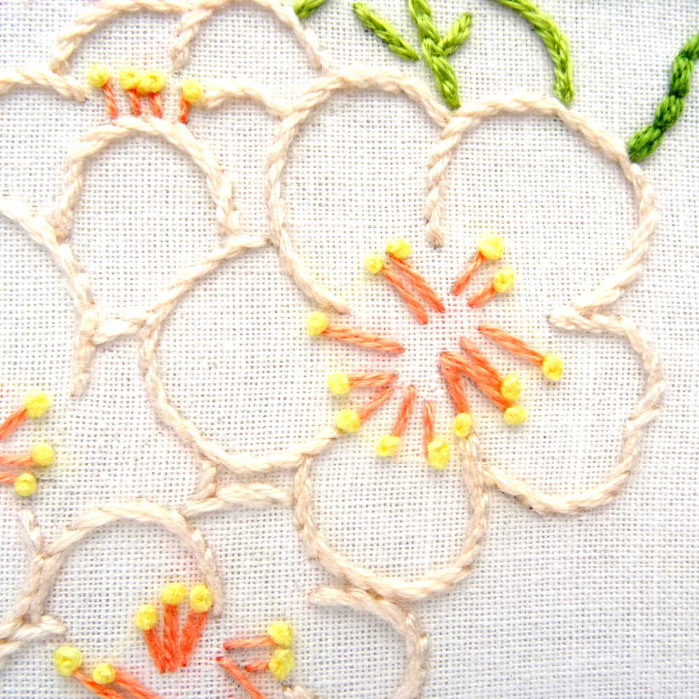 Arkansas State Flower Hand Embroidery Pattern {Apple Blossom}