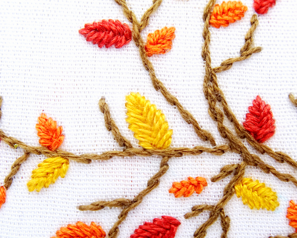 Autumn Tree Hand Embroidery Pattern