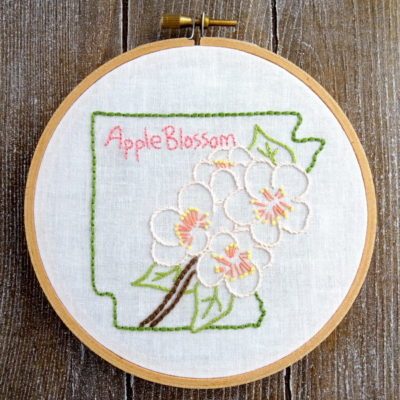 Alaska State Flower Hand Embroidery Patten {Forget-Me-Not}