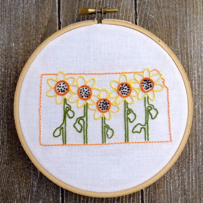 Kansas State Flower Hand Embroidery Pattern {Sunflower}