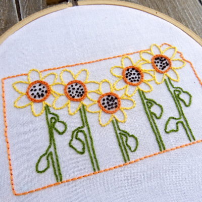 Kansas State Flower Hand Embroidery Pattern {Sunflower}