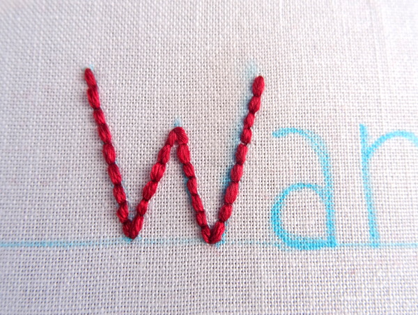 How to Embroider Letters by Hand