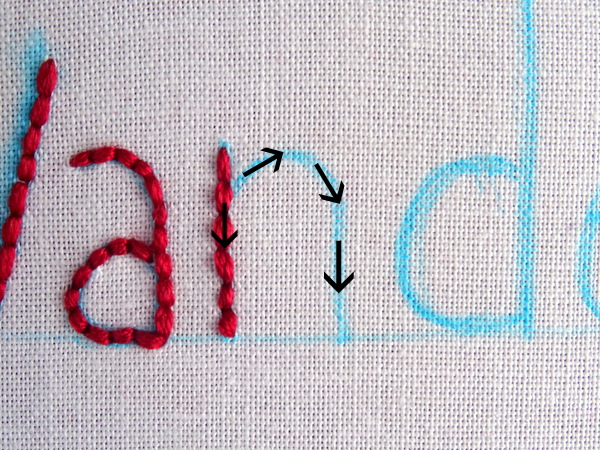 How to Embroider Letters by Hand