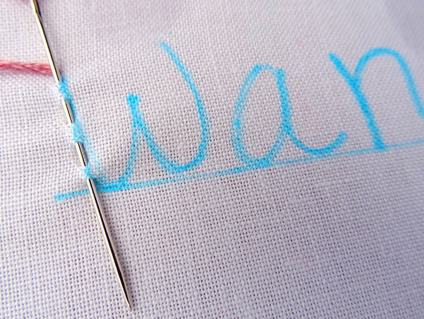 How to Embroider Letters by Hand