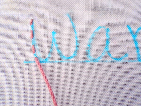 How to hand embroider letters