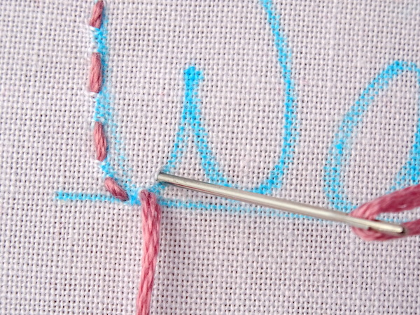 How to Embroider Letters by Hand