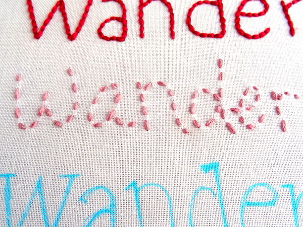 How to Embroider Letters by Hand