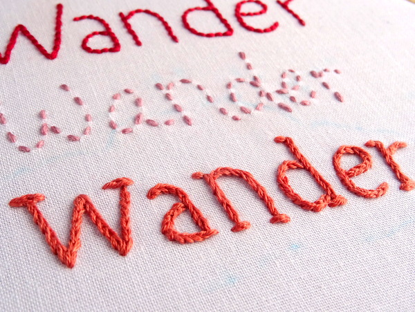 How to Embroider Letters by Hand